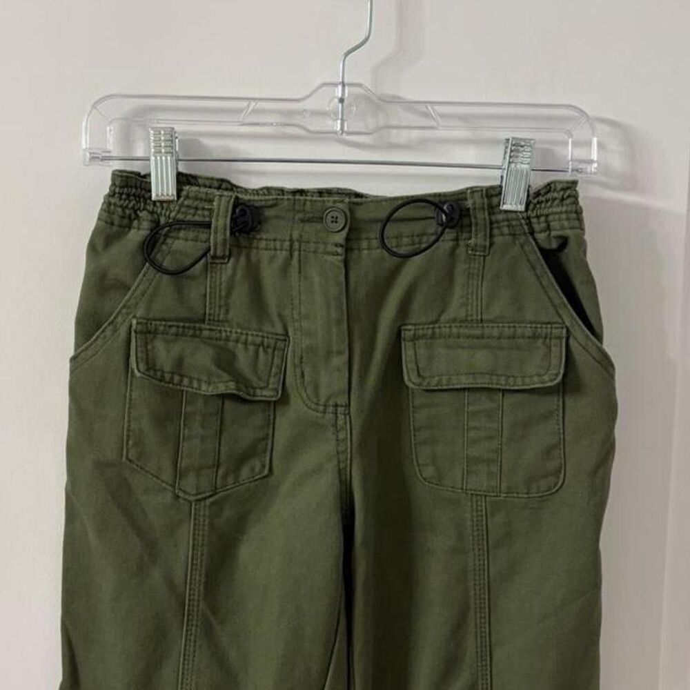 Brandy-melville Women's Green and Khaki Trousers